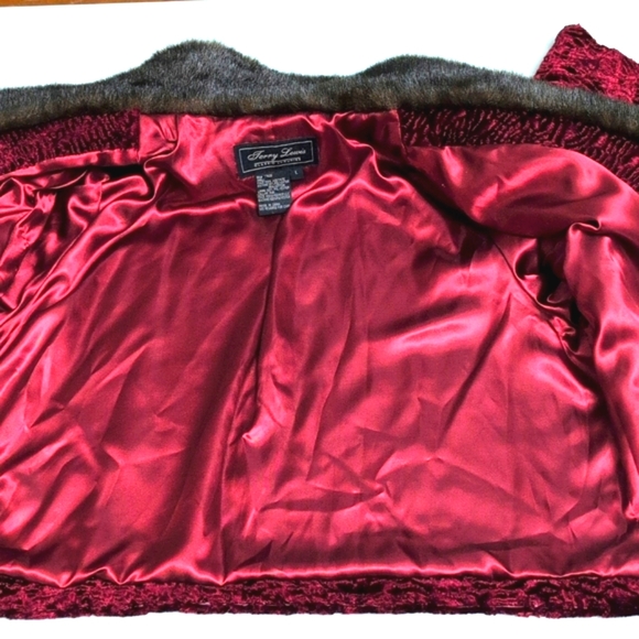Vintage Terry Lewis Classic Luxuries faux fur cropped swing jacket. Large - Picture 12 of 12